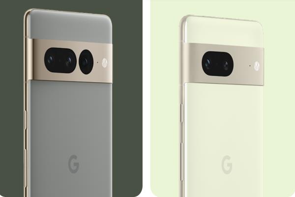 Google2022年度新旗艦Pixel7雙機(jī)齊發(fā)。圖左為三鏡頭的高階旗艦Pixel7Pro，售價(jià)26,990元起；圖右為雙鏡頭的Pixel7，售價(jià)18,990元。