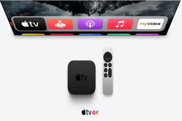 搭A(yù)12芯片的第二代AppleTV4K電視盒，遙控器也采用全新設(shè)計。