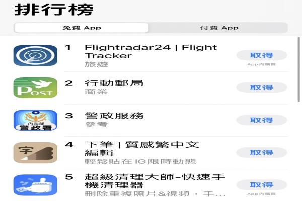 《警政服務(wù)》APP沖iOS排行榜第三。
