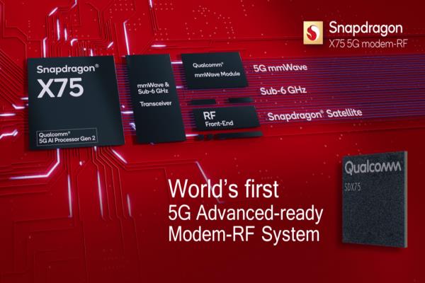 高通發(fā)布最新一代的SnapdragonX755G數(shù)據(jù)機(jī)射頻系統(tǒng)。