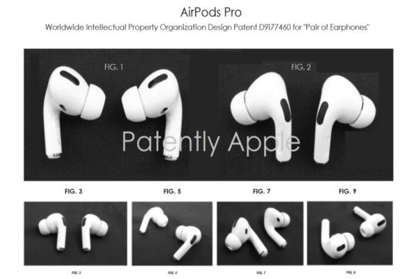 蘋果AirPodsPro設(shè)計(jì)新專利曝光。