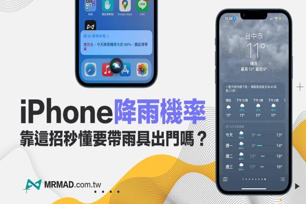 iPhone降雨機率如何查詢？教你用“捷徑”秒知出門要帶傘嗎